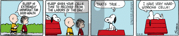 Peanuts - Monday March 8, 2010 Comic Strip