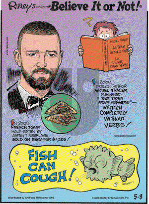 Ripley's Believe It or Not on Thursday May 3, 2018 Comic Strip
