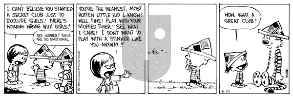 Calvin and Hobbes on Friday May 19, 1989 Comic Strip