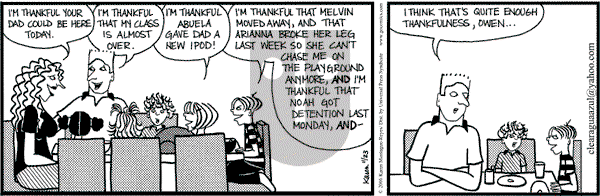 Clear Blue Water on Thursday November 23, 2006 Comic Strip
