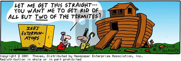 Frank and Ernest on Monday January 15, 2001 Comic Strip