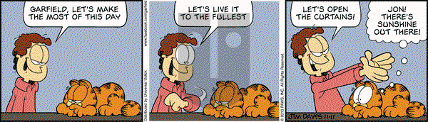 Garfield on Monday November 11, 2013 Comic Strip