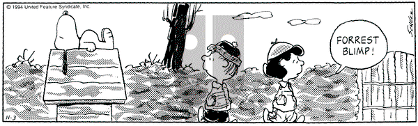 Peanuts on Thursday November 3, 1994 Comic Strip