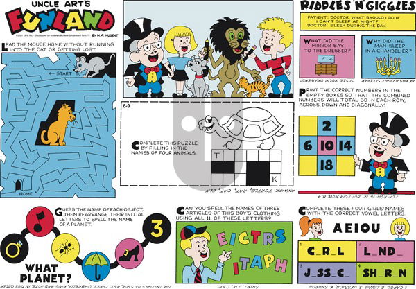 Uncle Art's Funland on Sunday June 9, 2024 Comic Strip
