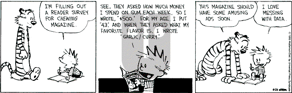 Calvin and Hobbes - Wednesday August 23, 1995 Comic Strip