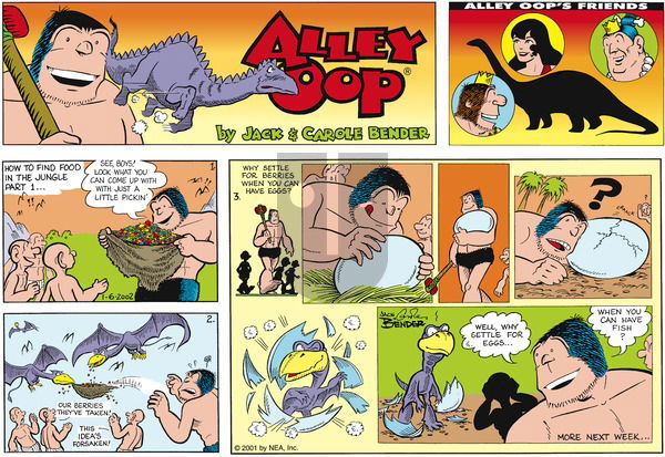 Alley Oop on Sunday January 6, 2002 Comic Strip