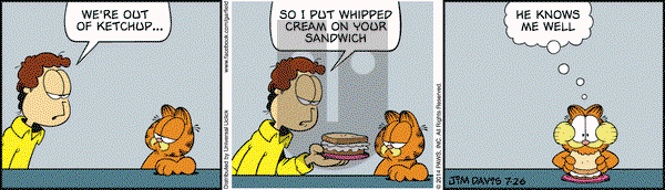 Garfield on Saturday July 26, 2014 Comic Strip