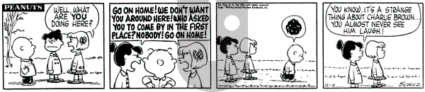 Peanuts on Friday December 4, 1959 Comic Strip