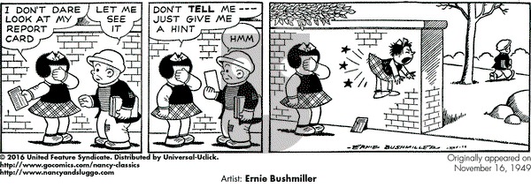 Nancy Classics on Wednesday November 16, 2016 Comic Strip