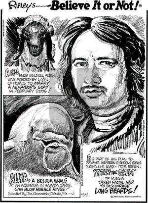 Ripley's Believe It or Not on Tuesday April 4, 2006 Comic Strip