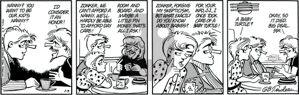 Doonesbury on Thursday January 5, 1989 Comic Strip