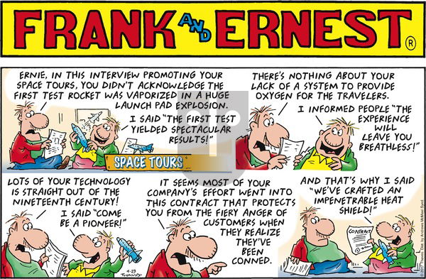 Frank and Ernest on Sunday April 23, 2017 Comic Strip