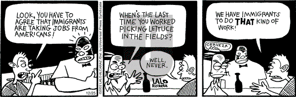 La Cucaracha on Wednesday December 25, 2002 Comic Strip