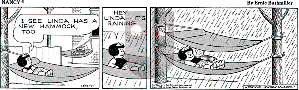 Nancy on Saturday September 17, 1955 Comic Strip