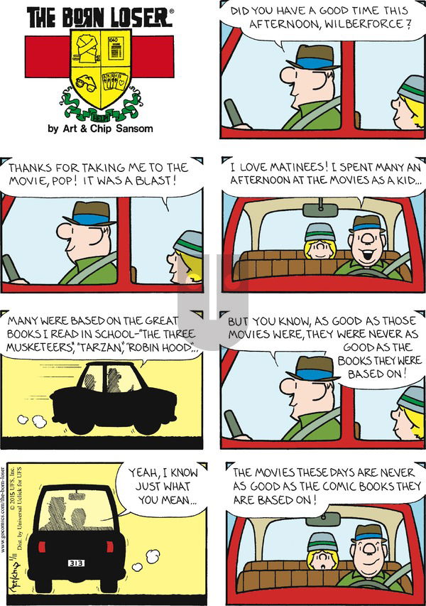 The Born Loser on Sunday January 11, 2015 Comic Strip
