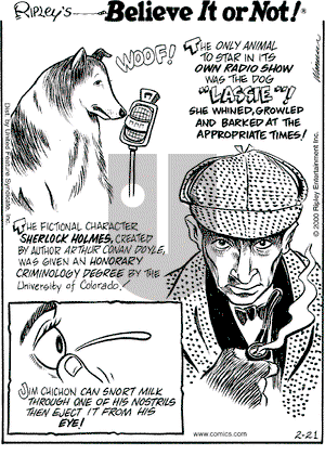 Ripley's Believe It or Not on Monday February 21, 2000 Comic Strip