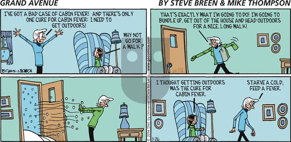 Grand Avenue on Sunday January 26, 2014 Comic Strip