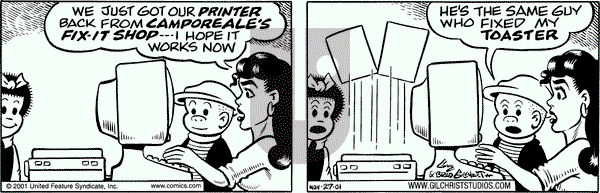 Nancy on Wednesday December 19, 2001 Comic Strip