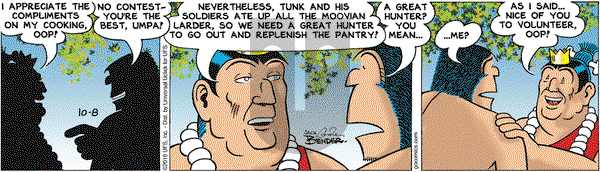 Alley Oop on Saturday October 8, 2016 Comic Strip