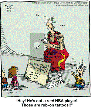 In the Bleachers on Saturday April 13, 2013 Comic Strip