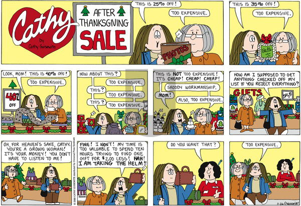 Cathy Classics on Sunday November 27, 2011 Comic Strip