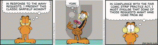 Garfield on Saturday March 28, 2020 Comic Strip