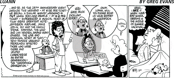 Luann on Sunday August 14, 1994 Comic Strip
