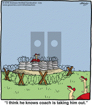 In the Bleachers on Thursday July 25, 2019 Comic Strip