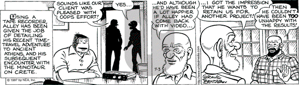 Alley Oop on Thursday July 3, 1997 Comic Strip