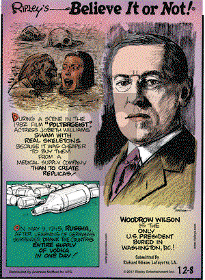 Ripley's Believe It or Not on Friday December 8, 2017 Comic Strip