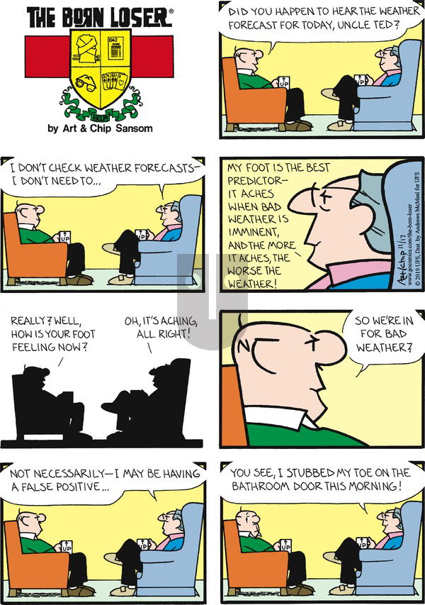 The Born Loser on Sunday November 17, 2019 Comic Strip