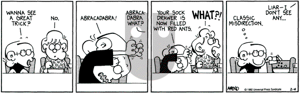 FoxTrot on Tuesday February 4, 1992 Comic Strip