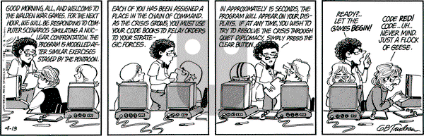 Doonesbury on Tuesday April 13, 1982 Comic Strip