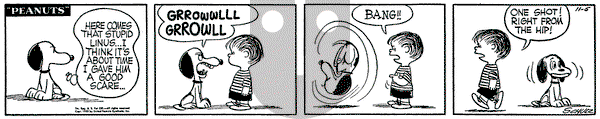 Peanuts on Saturday November 5, 1955 Comic Strip