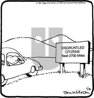 Ziggy on Monday January 31, 1994 Comic Strip