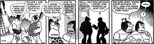 Alley Oop on Monday March 22, 1954 Comic Strip