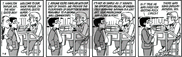 Doonesbury on Tuesday July 8, 1986 Comic Strip