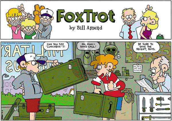 FoxTrot on Sunday August 26, 2001 Comic Strip