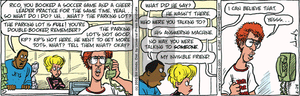 Cleats on Thursday February 24, 2005 Comic Strip
