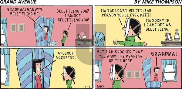 Grand Avenue on Sunday April 14, 2024 Comic Strip