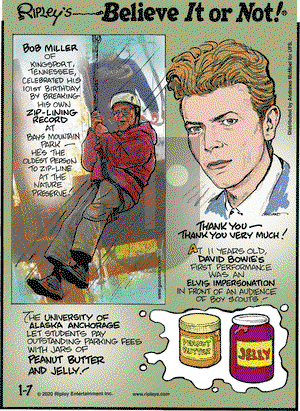 Ripley's Believe It or Not on Tuesday January 7, 2020 Comic Strip