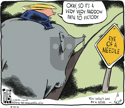 Tom Toles - Monday August 29, 2016 Comic Strip