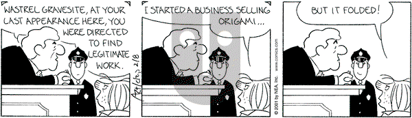 The Born Loser on Thursday February 8, 2001 Comic Strip