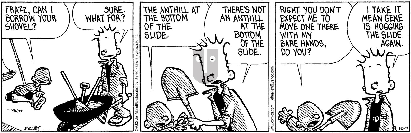 Frazz - Monday October 7, 2002 Comic Strip