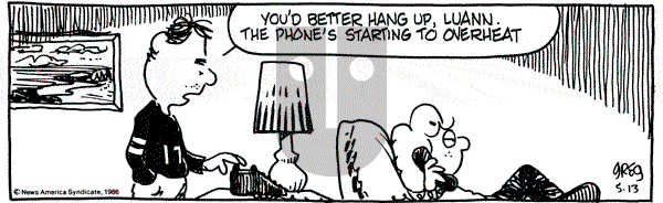 Luann on Tuesday May 13, 1986 Comic Strip