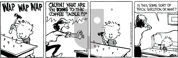 Calvin and Hobbes - Friday December 27, 1985 Comic Strip