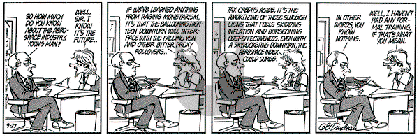 Doonesbury on Monday September 27, 1982 Comic Strip