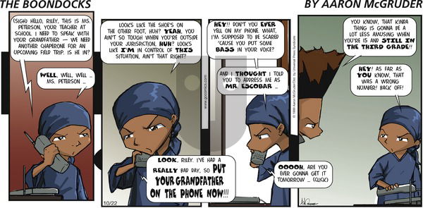The Boondocks on Sunday October 22, 2006 Comic Strip