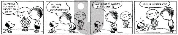 Peanuts - Friday November 10, 1950 Comic Strip