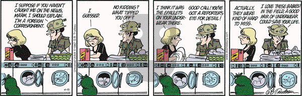 Doonesbury on Wednesday April 15, 2015 Comic Strip